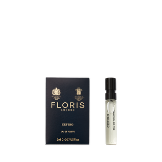 Floris London Cefiro Eau de Toilette 2ml offers vibrant citrus notes in a unisex fragrance, elegantly packaged.