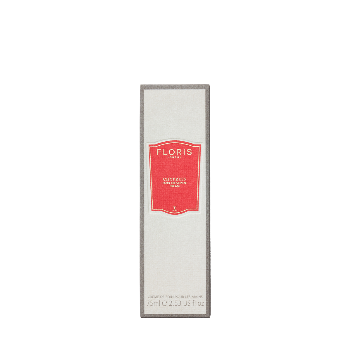Floris London's Chypress Hand Treatment Cream 75ml, enriched with natural oils, offers a lavish moisturizing experience in its red-label luxury box.