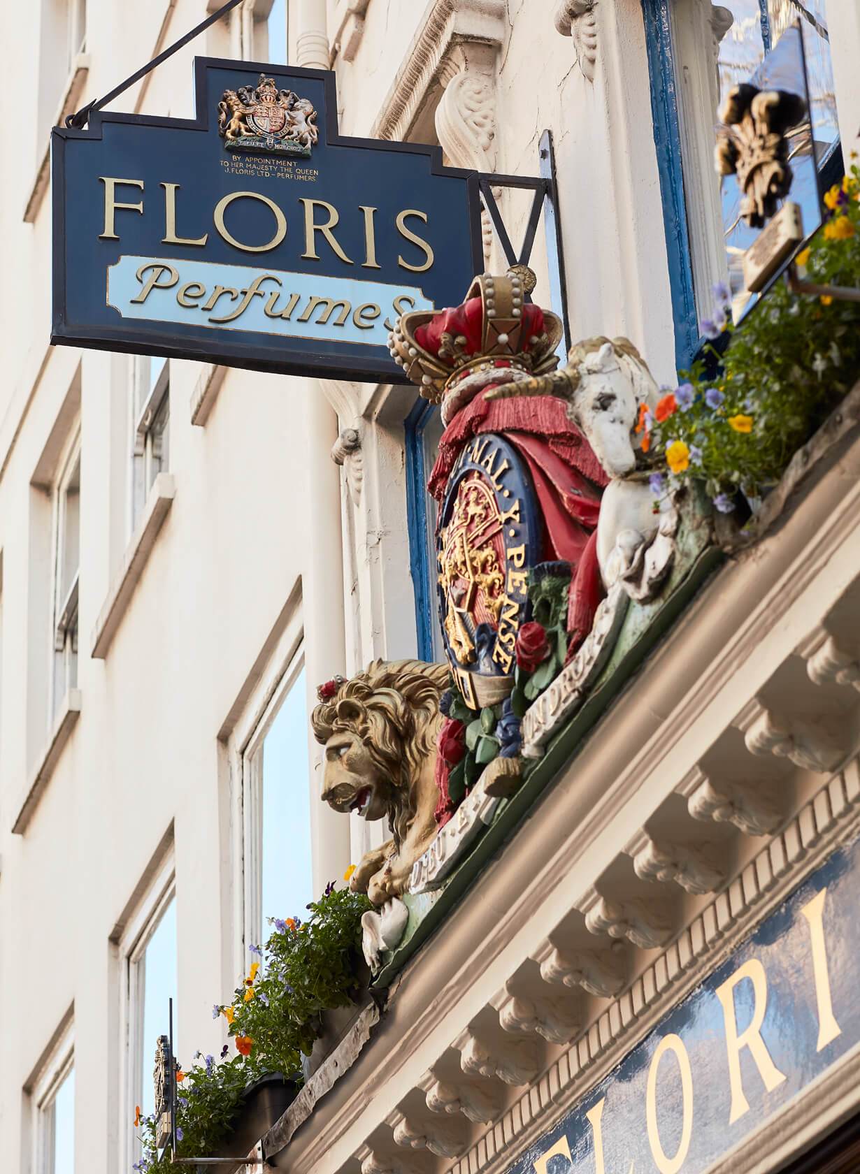 Floris Perfumes sign outside London shop