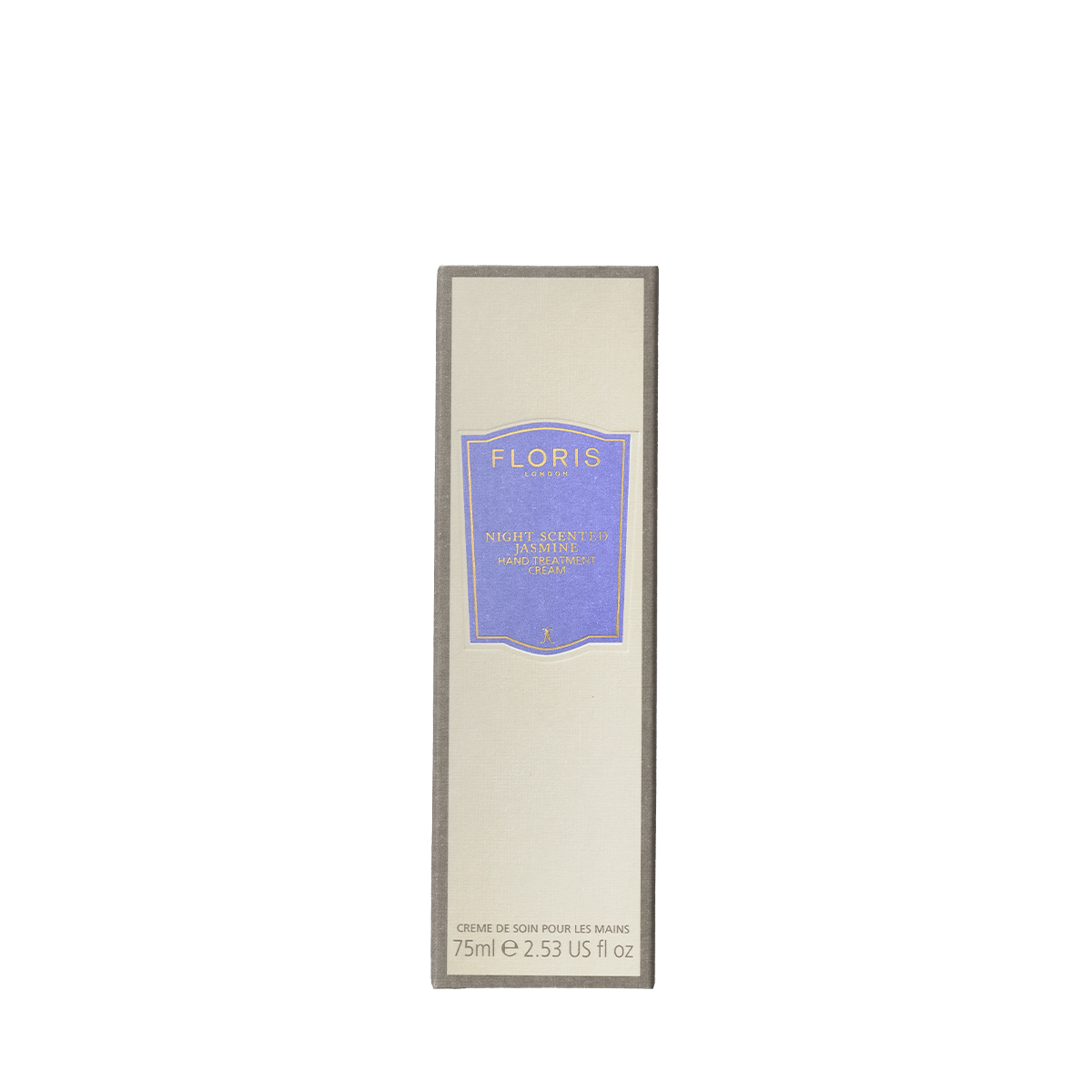 Floris London's Night Scented Jasmine Hand Treatment Cream 75ml, enriched with vitamins and natural oils, features a purple label.