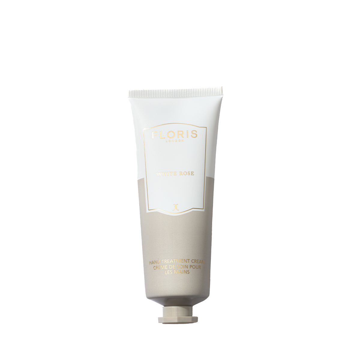 A 75ml tube of Floris London's White Rose Hand Treatment Cream, known for being among the best hand creams for very dry hands.