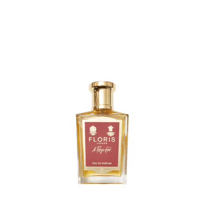 Floris London’s A Rose For... Eau de Parfum, in a clear bottle with a gold cap, offers a signature scent, making it an ideal unique gift.