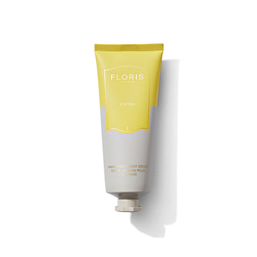 greyand yellow Floris London Cefiro Hand Treatment Cream tube