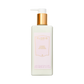 A white bottle of Floris London UK Cherry Blossom - Enriched Body Moisturiser with a gold pump dispenser.