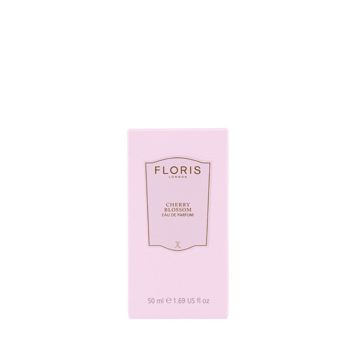 A pink box of Floris London Cherry Blossom - Eau de Parfum, 50ml—a floral-fruity scent inspired by Hanami.