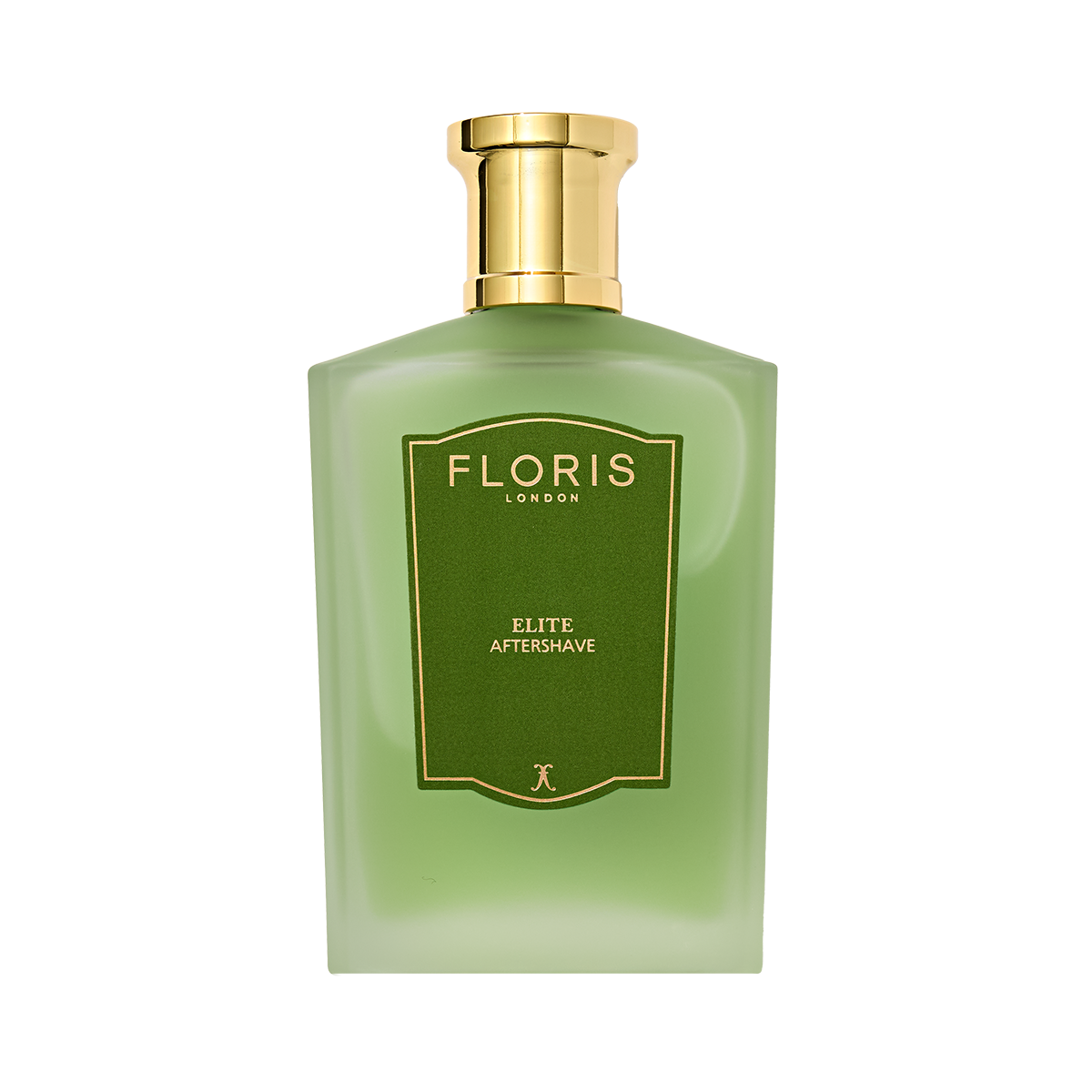 Floris London's Elite Aftershave, 100ml green bottle with gold cap, is infused with soothing witch-hazel.