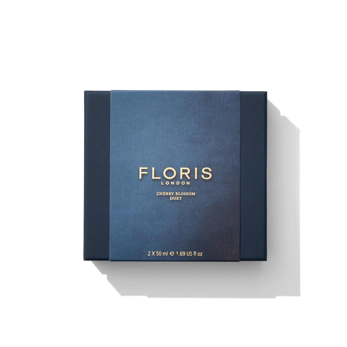 A blue box with blue sleeve showing 'Cherry Blossom Duet' by Floris