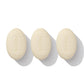 Three oval bars from the "Soap Collection | For Her" by Floris London are arranged in a row on a white background, showcasing their floral elegance and embossed branding.