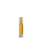 Floris London's Golden Amber Eau de Parfum in a clear glass bottle with a golden cap and orange label.
