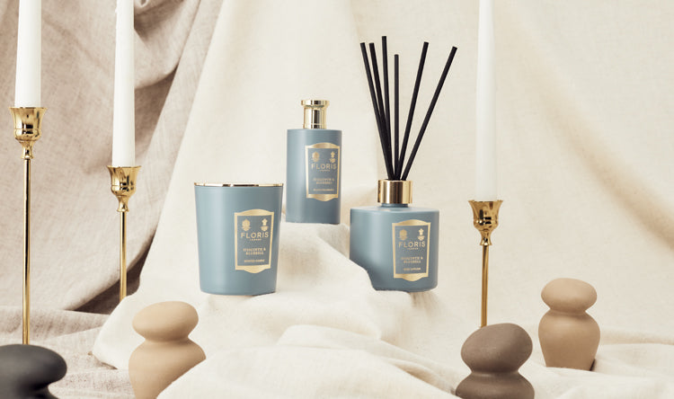 Floris London Hyacinth & Bluebell range including Reed Diffuser, Room Fragrance and Candle
