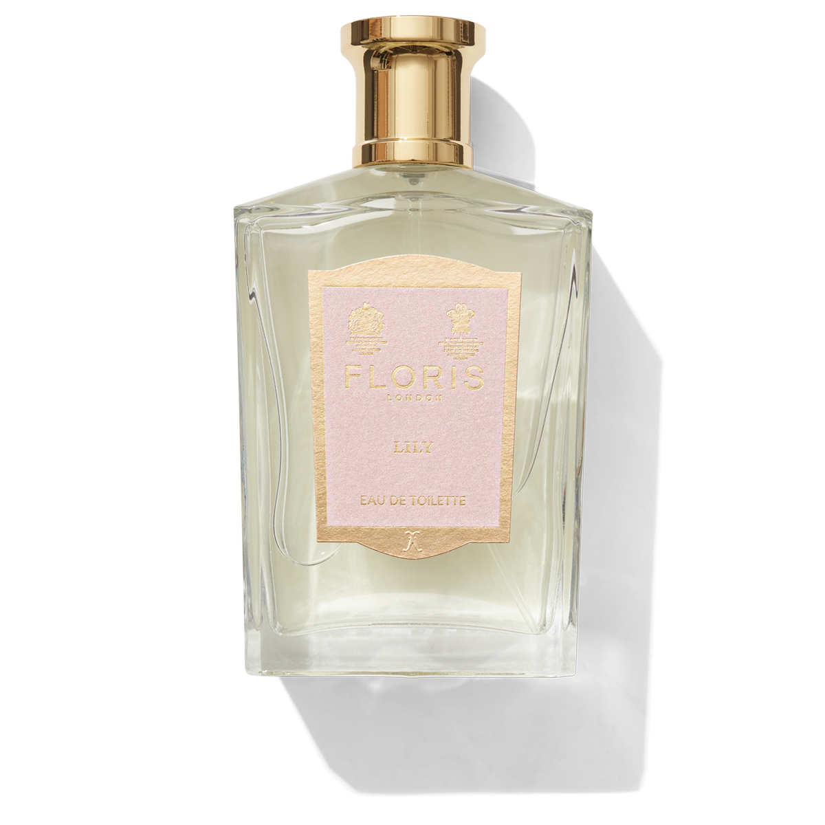 100ml Glass bottle with lily pink label