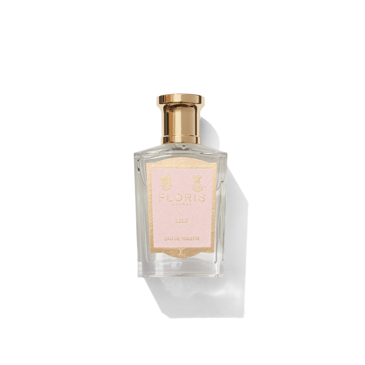 50ml Glass bottle with lily pink label