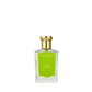 Floris London Limes Eau de Toilette: clear glass bottle with gold cap and bright green label, offering a refreshing citrus fragrance.