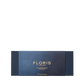 A Floris London "Miniature Candle Collection" box displays beautifully scented blue miniature candles against a white background.