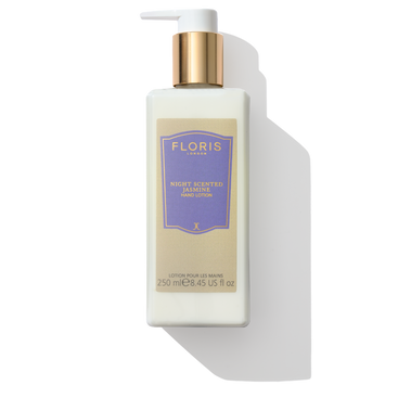 a white pump lotion bottle with purple label