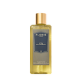 Transparent 250ml bottle of Floris London's No. 89 Bath & Shower Gel with a gold cap, blue label, infused with rich olive oil essence.
