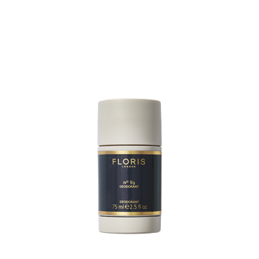 Floris London's No. 89 Deodorant Stick, 75ml, in cream and navy, is enriched with vitamin E for sensitive skin care.