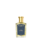 A Floris London No. 89 Eau de Toilette bottle, a signature gentleman's fragrance, has a gold cap and dark label on its clear glass.