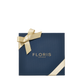 Navy blue gift box with gold ribbon and "Floris London"—Perfumer’s Trilogy: For Him, an elegant festive gift inspired by British men’s fragrances.