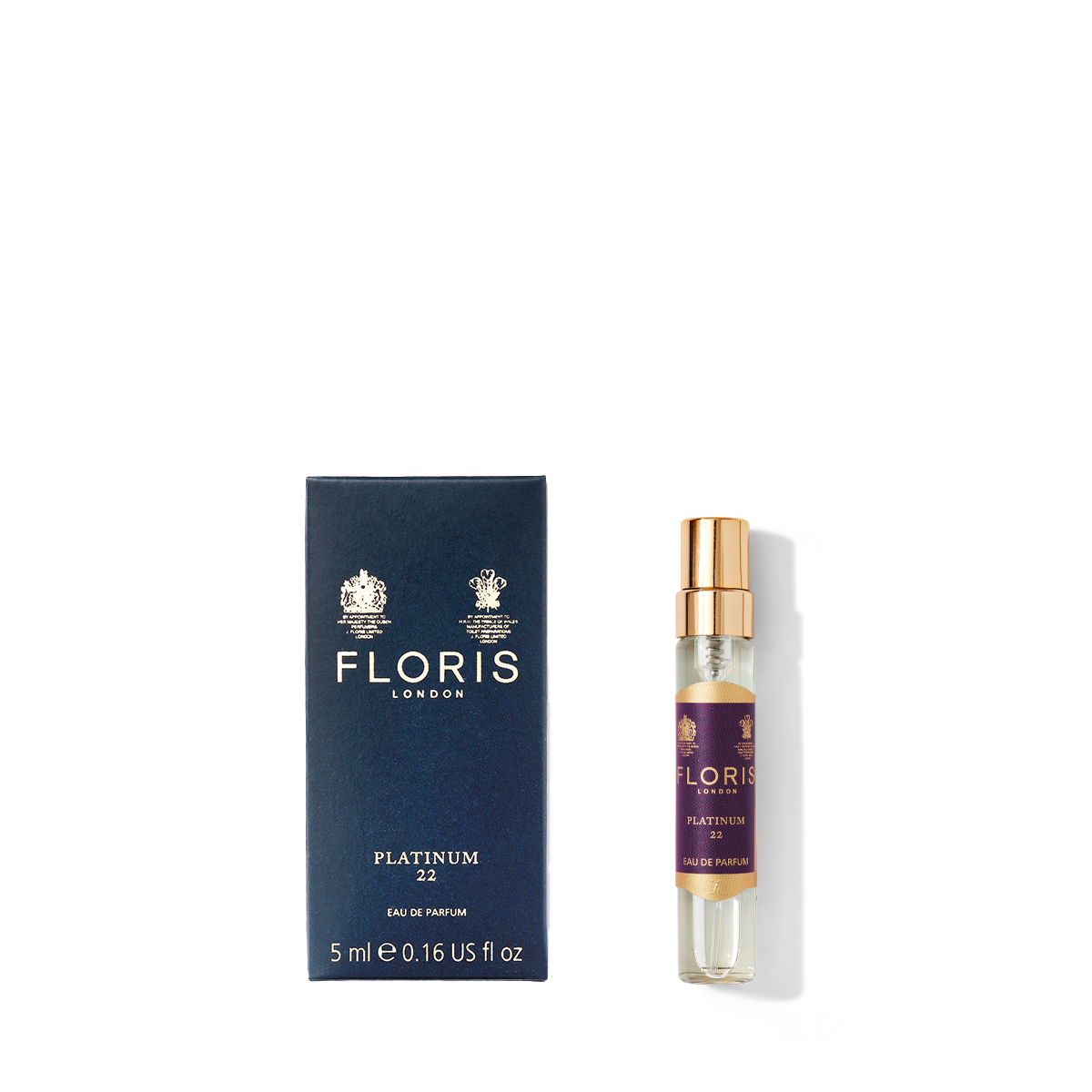Floris London's Platinum 22 Eau de Parfum combines luxury with a chic box and a handy 5ml glass spray bottle.
