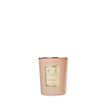 Floris London's pink candle, 175g, with sandalwood and patchouli notes, comes with a gold label.