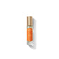 a small 10ml bottle with a bright orange label. It says Santal Intense on it