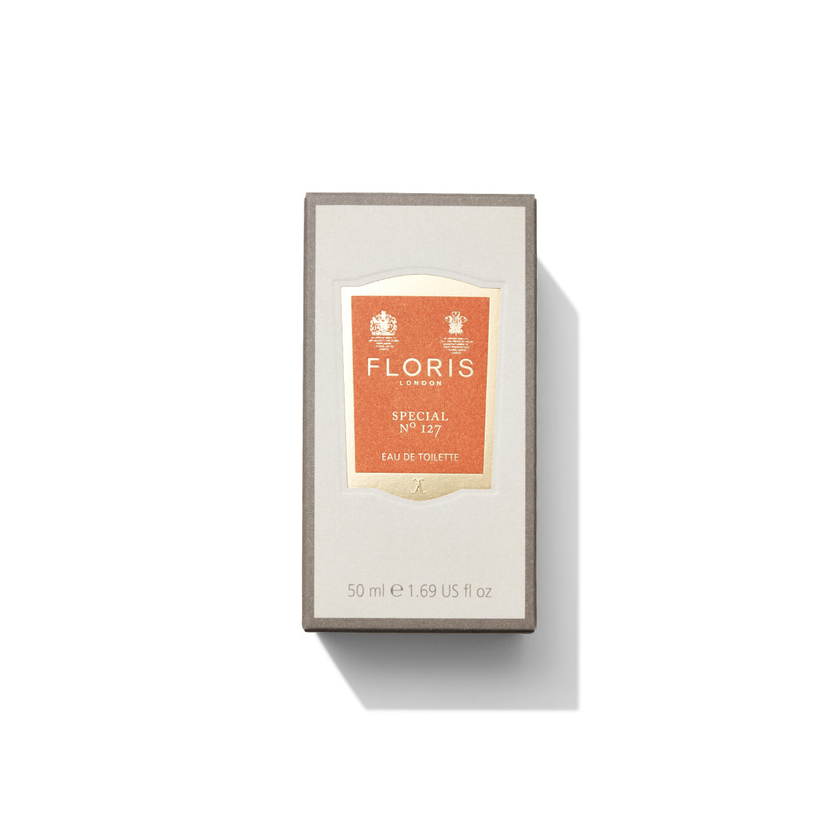 a white 50ml box showing special no 127 label