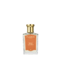 A clear Floris London Special No. 127 Eau de Toilette bottle with a gold cap and orange label, citrus floral scent, shown on a plain white background.