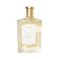 Floris London UK Stephanotis Eau de Parfum in a clear glass bottle with hints of jasmine, gold cap, and label.