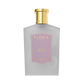 The elegant Frosted Violet Mouthwash by Floris London, with a gold cap and purple label, provides a luxurious fluoride-free dental experience.