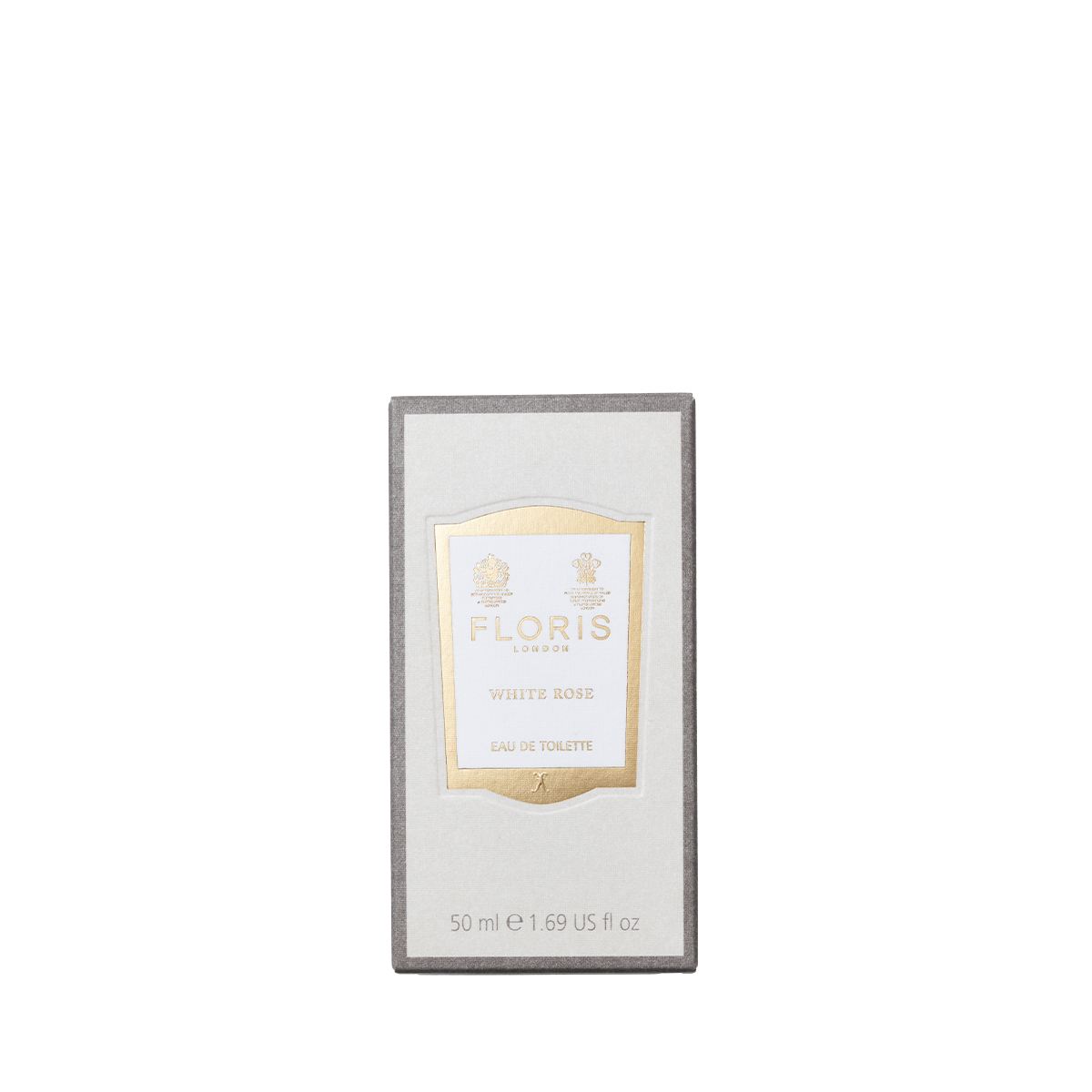 Floris London's White Rose Eau de Toilette features 50 ml of timeless vibrancy, with velvet roses and a gold-and-white label adorning the box.