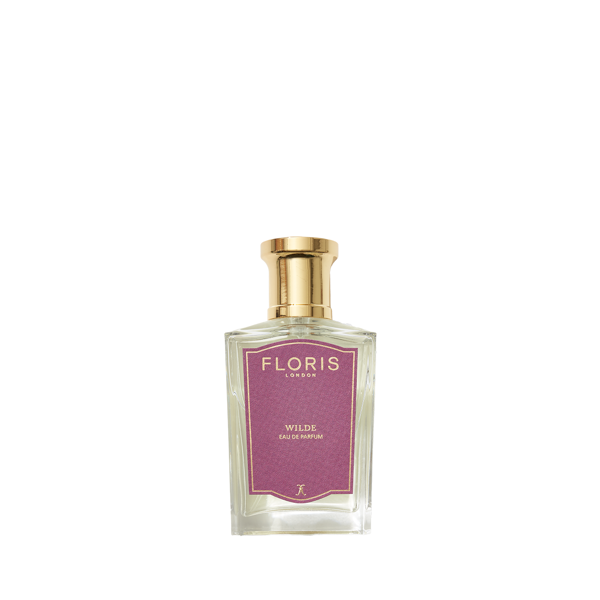 Floris London's "Wilde - Eau de Parfum" features a gold cap and purple label, capturing Oscar Wilde's spirit and individuality.