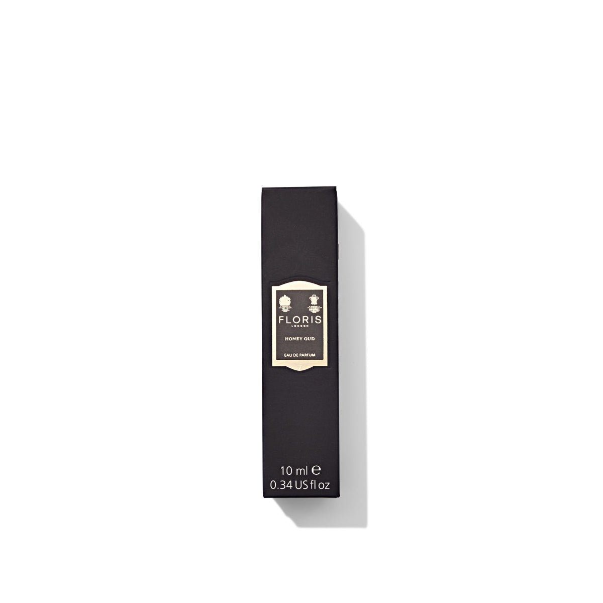 black 10ml box for honey oud from floris london